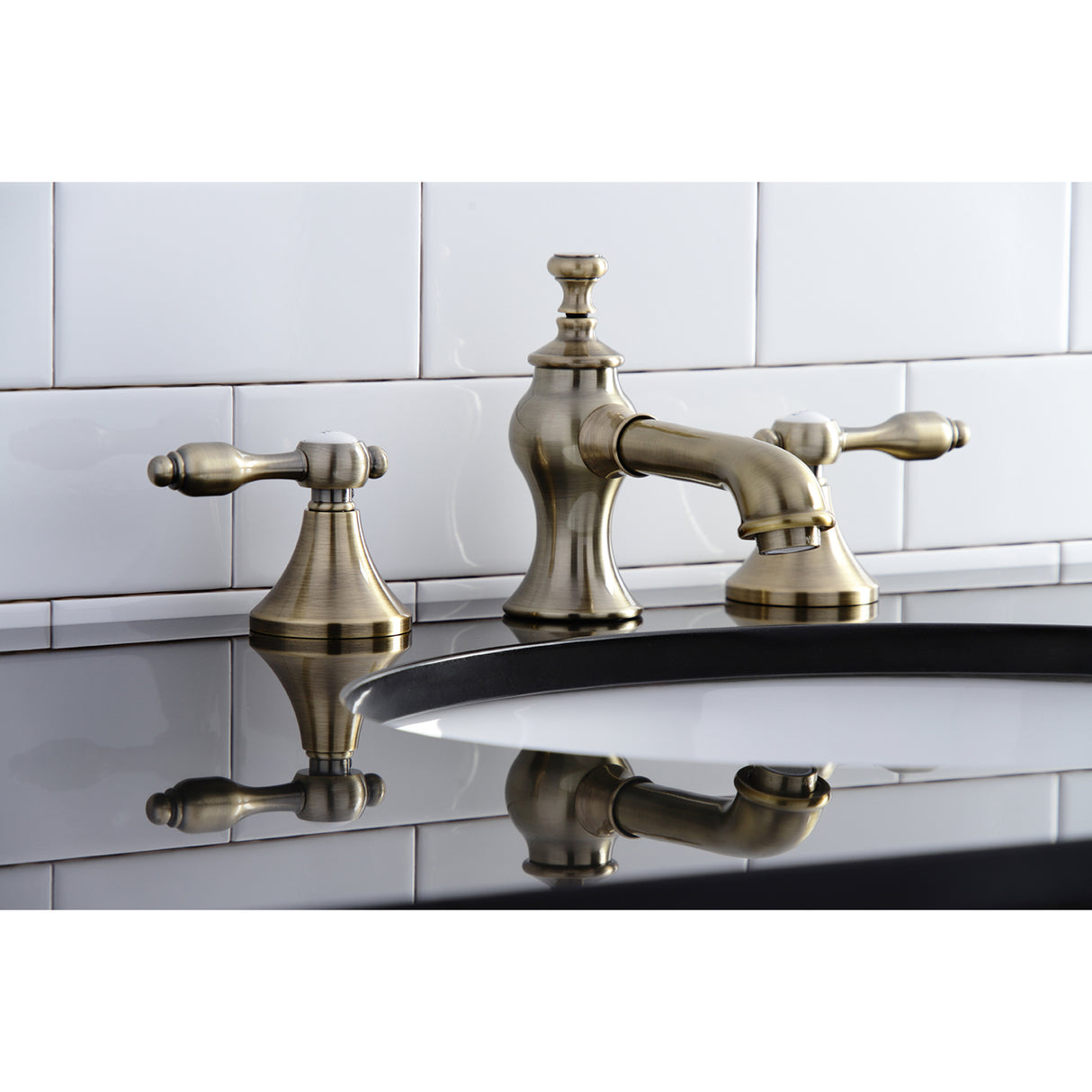 Tudor Widespread 8 Inch Bathroom Faucet