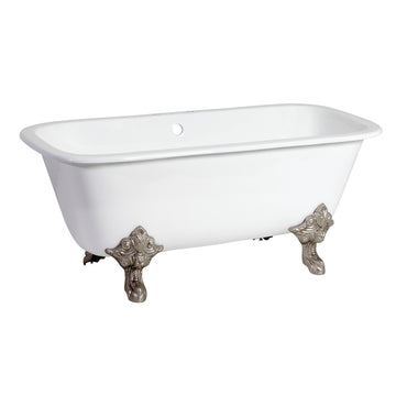67-Inch Cast Iron Double Ended Clawfoot Tub with 7-Inch Faucet Drillings