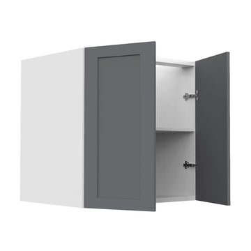 RTA - Grey Shaker - Vanity Base Full Double Door Cabinet | 36"W x 30"H x 21"D