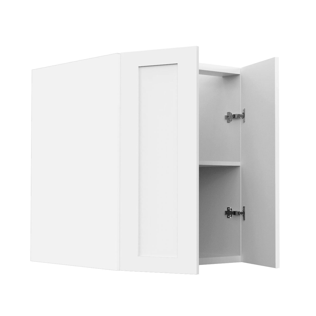 RTA - White Shaker - Vanity Base Full Double Door Cabinet | 24"W x 34.5"H x 21"D