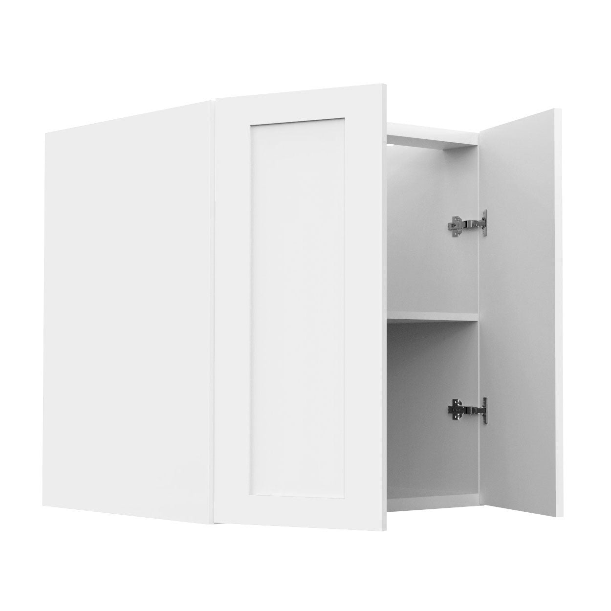 RTA - White Shaker - Vanity Base Full Double Door Cabinet | 27"W x 30"H x 21"D