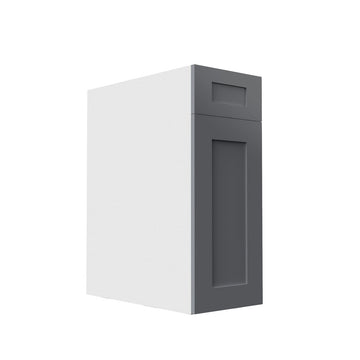 RTA - Grey Shaker - Single Door Base Cabinets | 12"W x 30"H x 23.8"D