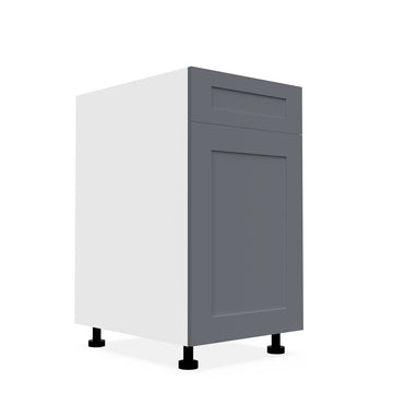 RTA - Grey Shaker - Single Door Base Cabinets | 18