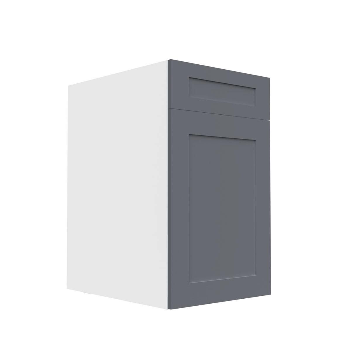 RTA - Grey Shaker - Single Door Base Cabinets | 18"W x 30"H x 23.8"D