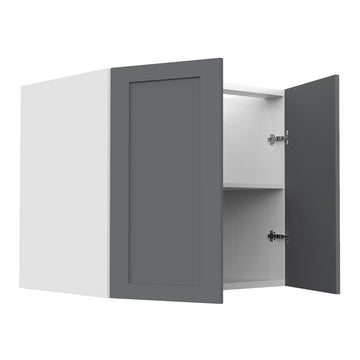 RTA - Grey Shaker - Full Height Double Door Base Cabinets | 33