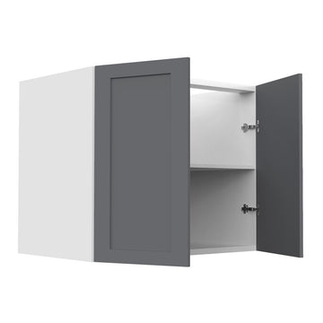 RTA - Grey Shaker - Full Height Double Door Base Cabinets | 36"W x 30"H x 23.8"D