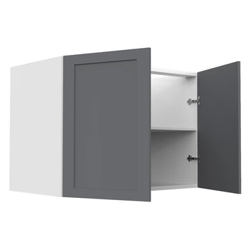RTA - Grey Shaker - Full Height Double Door Base Cabinets | 42