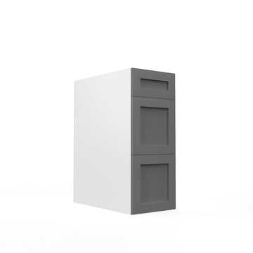 RTA - Grey Shaker - Three Drawer Base Cabinets | 12