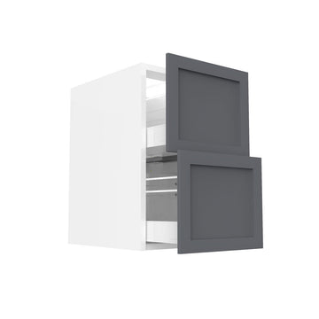 RTA - Grey Shaker - Two Drawer Base Cabinets | 18