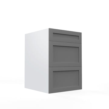 RTA - Grey Shaker - Three Drawer Base Cabinets | 21