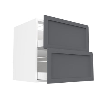 RTA - Grey Shaker - Two Drawer Base Cabinets | 30"W x 30"H x 23.8"D