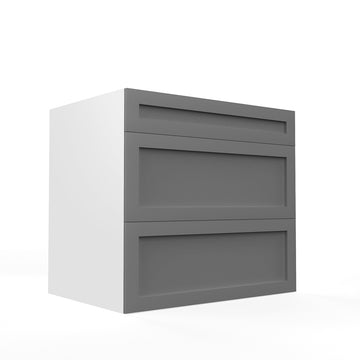 RTA - Grey Shaker - Three Drawer Base Cabinets | 33