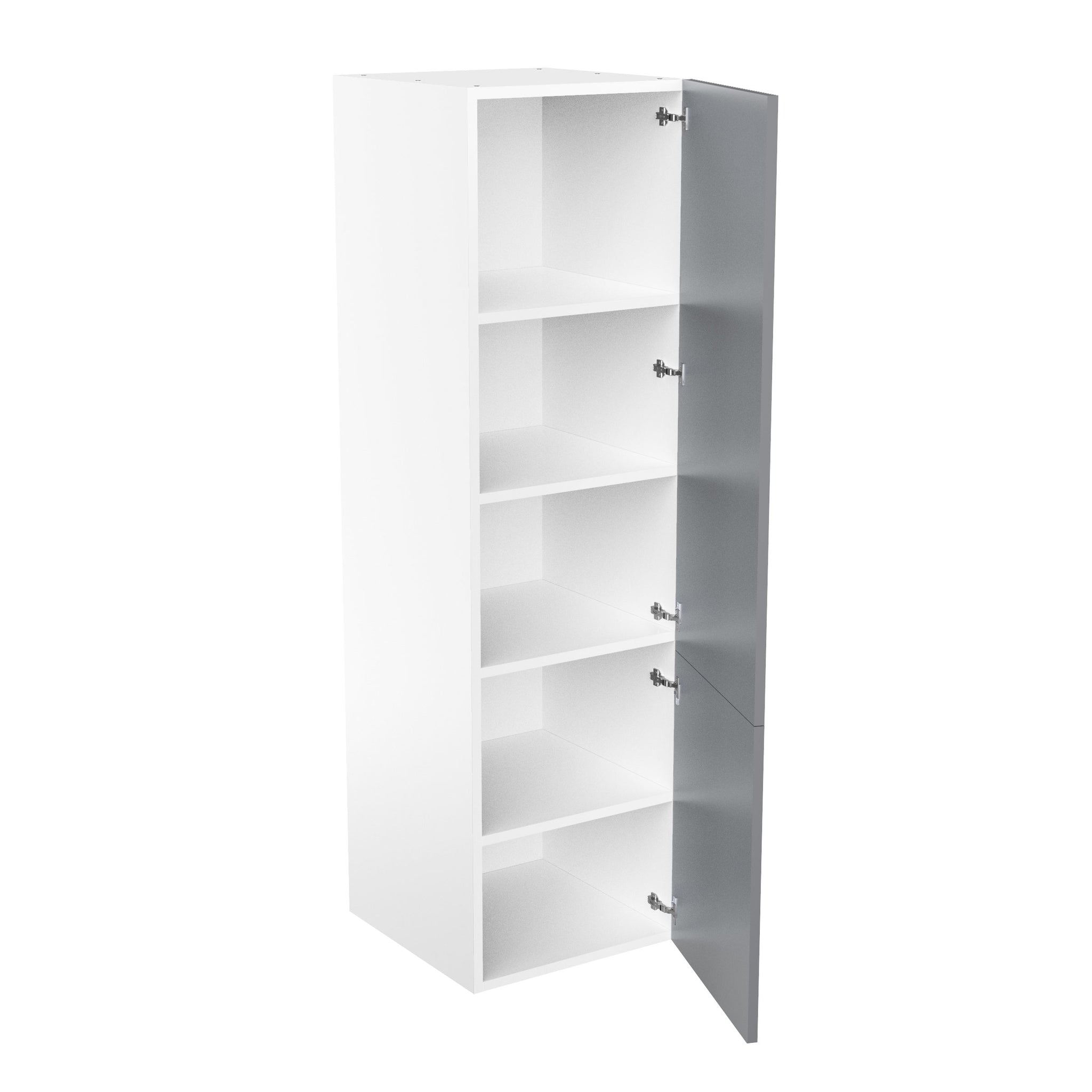 RTA - Grey Shaker - Single Door Tall Cabinets | 24"W x 84"H x 23.8"D