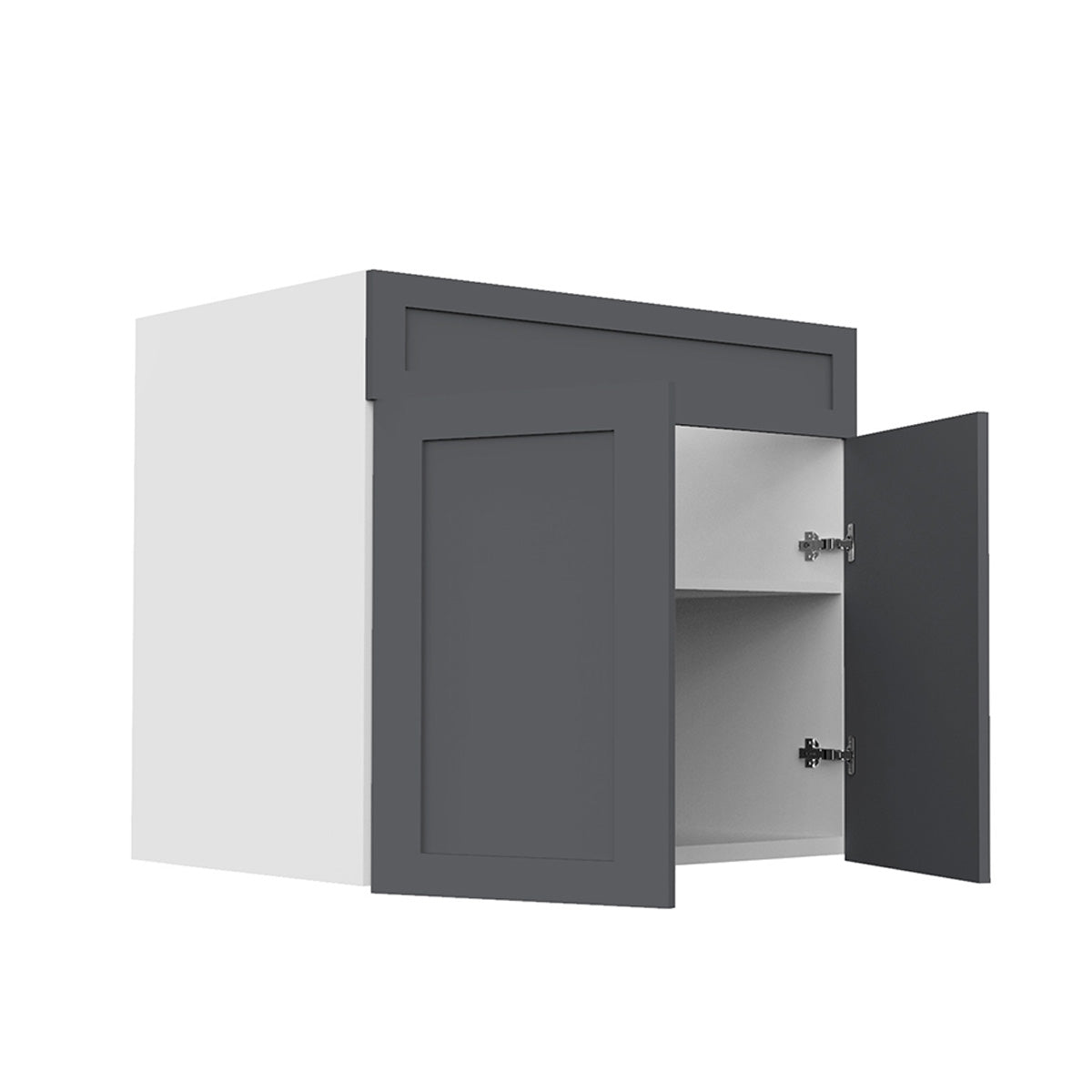 RTA - Grey Shaker - Sink Base Cabinets | 33"W x 30"H x 23.8"D