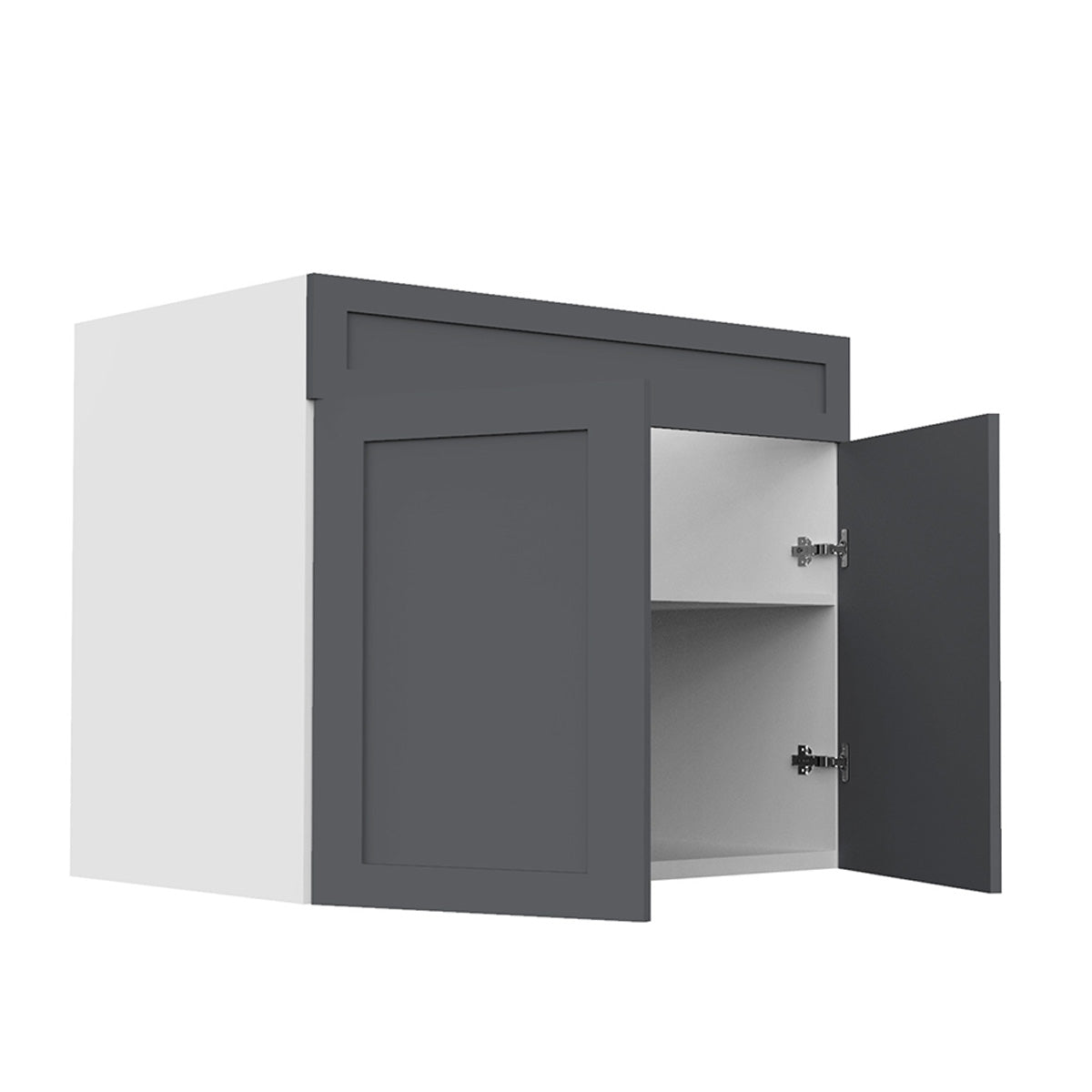 RTA - Grey Shaker - Sink Base Cabinets | 36"W x 30"H x 23.8"D