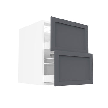 RTA - Grey Shaker - Two Drawer Vanity Cabinets | 24"W x 30"H x 21"D