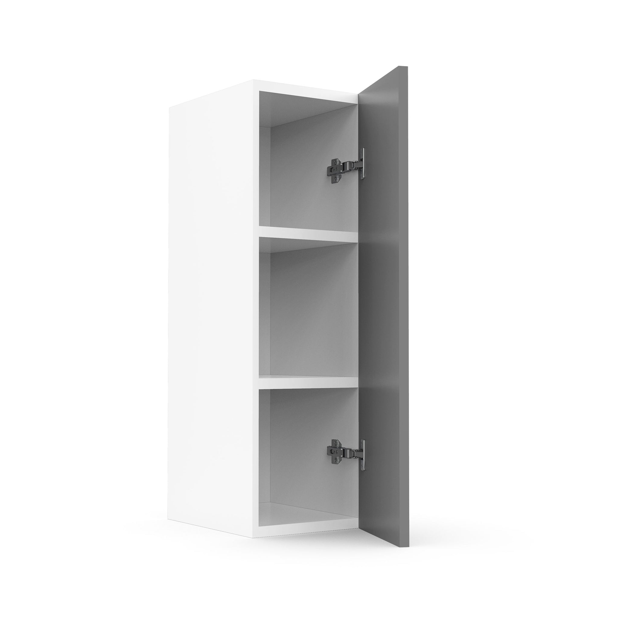 RTA - Grey Shaker - Single Door Wall Cabinets | 9"W x 30"H x 12"D