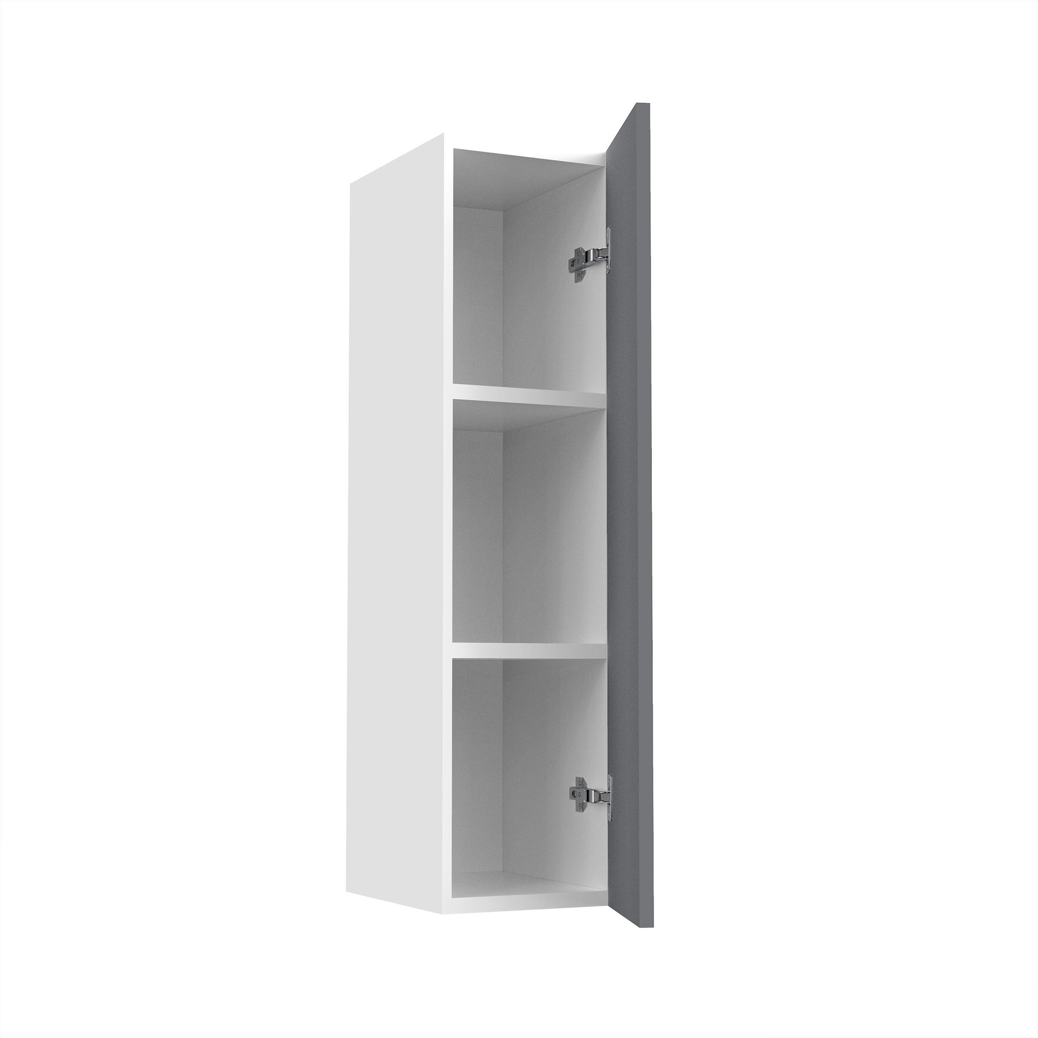 RTA - Grey Shaker - Single Door Wall Cabinets | 9"W x 36"H x 12"D