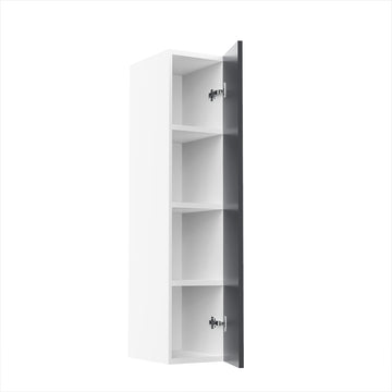 RTA - Grey Shaker - Single Door Wall Cabinets | 9"W x 42"H x 12"D