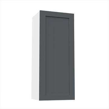 RTA - Grey Shaker - Single Door Wall Cabinets | 15
