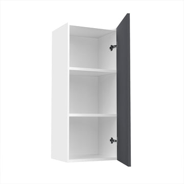 RTA - Grey Shaker - Single Door Wall Cabinets | 15"W x 36"H x 12"D