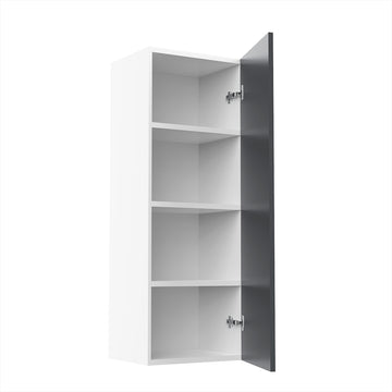 RTA - Grey Shaker - Single Door Wall Cabinets | 15"W x 42"H x 12"D