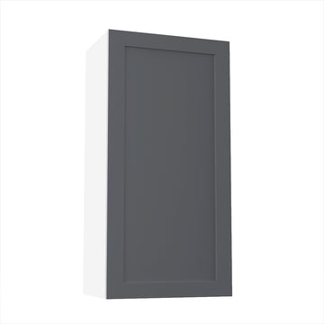 RTA - Grey Shaker - Single Door Wall Cabinets | 18