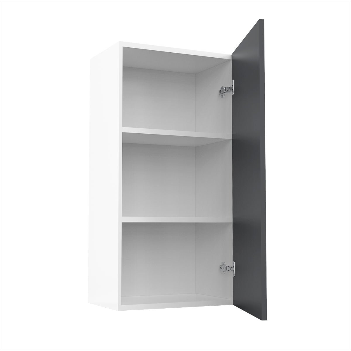 RTA - Grey Shaker - Single Door Wall Cabinets | 18"W x 36"H x 12"D