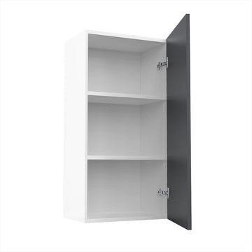 RTA - Grey Shaker - Single Door Wall Cabinets | 18