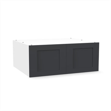 RTA - Grey Shaker - Double Door Refrigerator Wall Cabinets | 30