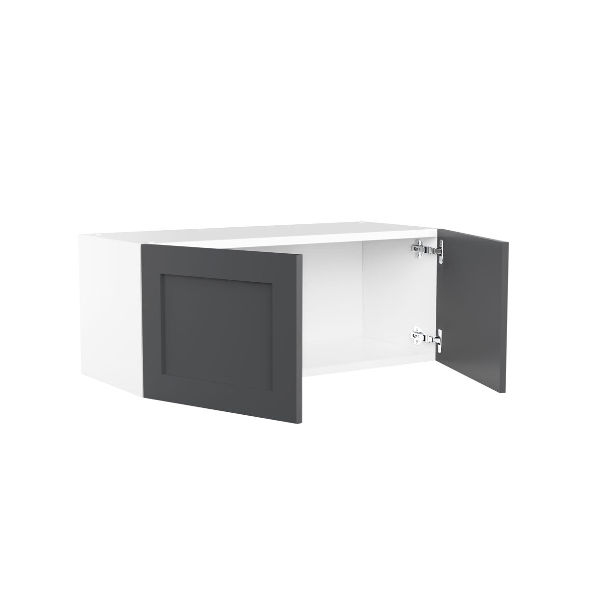 RTA - Grey Shaker - Double Door Wall Cabinets | 30"W x 12"H x 12"D