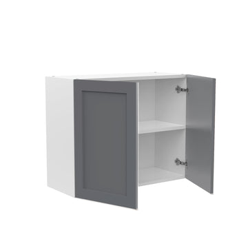 RTA - Grey Shaker - Double Door Wall Cabinets | 30