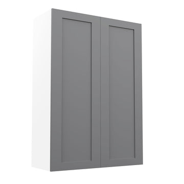 RTA - Grey Shaker - Double Door Wall Cabinets | 30