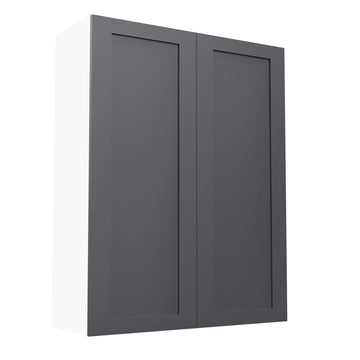 RTA - Grey Shaker - Double Door Wall Cabinets | 33