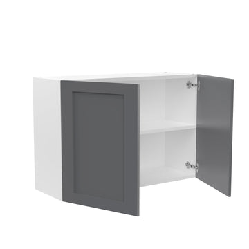 RTA - Grey Shaker - Double Door Wall Cabinets | 36"W x 24"H x 12"D