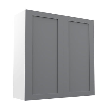 RTA - Grey Shaker - Double Door Wall Cabinets | 36