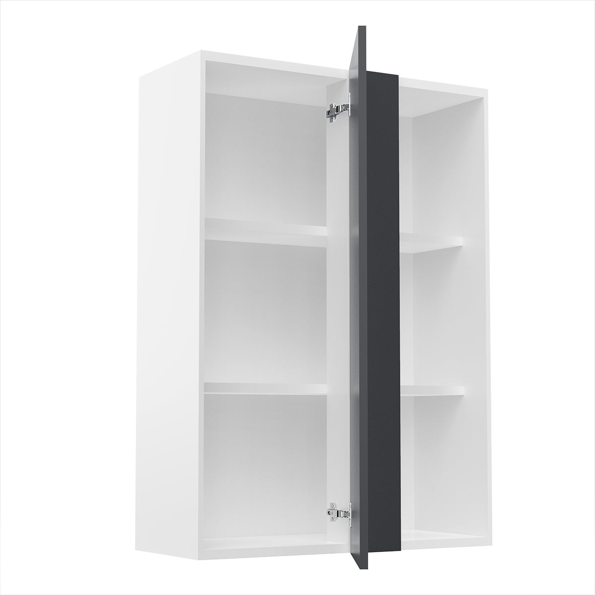 RTA - Grey Shaker - Single Door Wall Cabinets | 30"W x 42"H x 12"D
