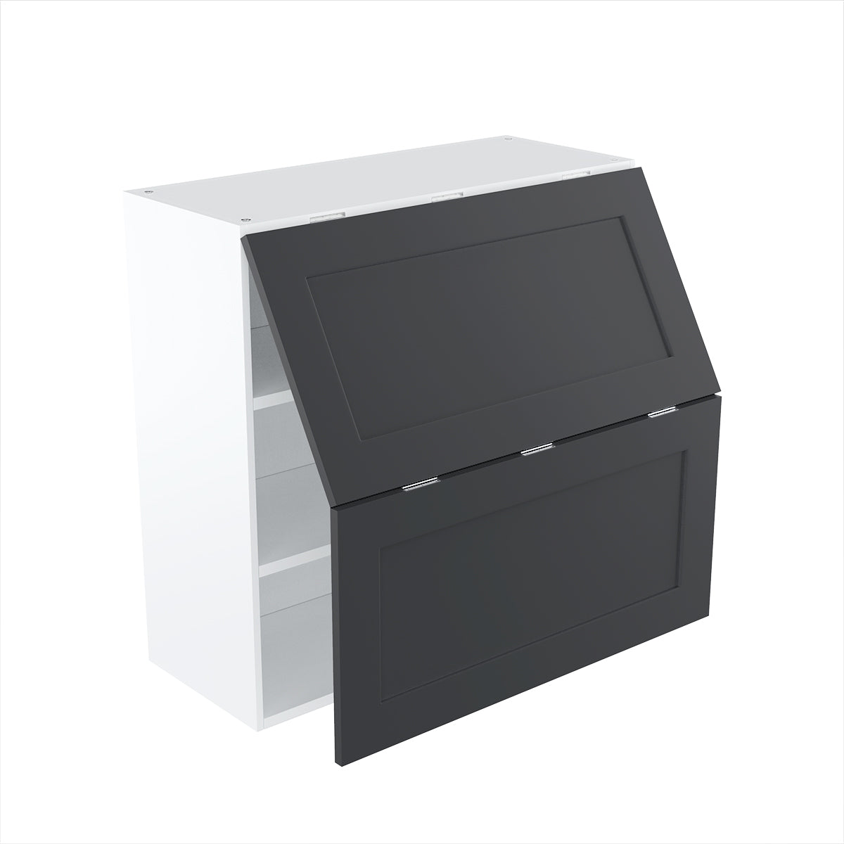 RTA - Grey Shaker - Bi-Fold Door Wall Cabinets | 30"W x 30"H x 12"D