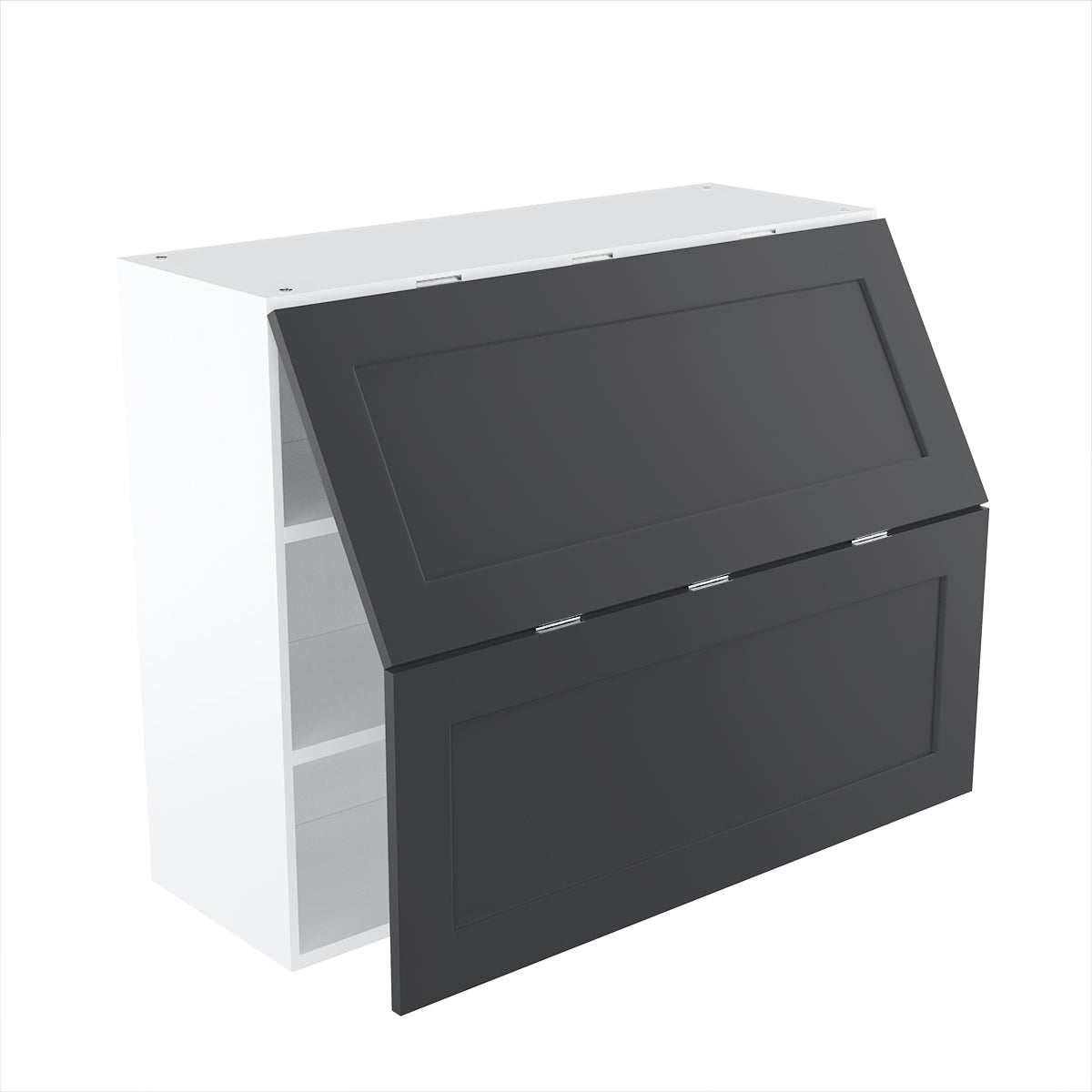 RTA - Grey Shaker - Bi-Fold Door Wall Cabinets | 36"W x 30"H x 12"D
