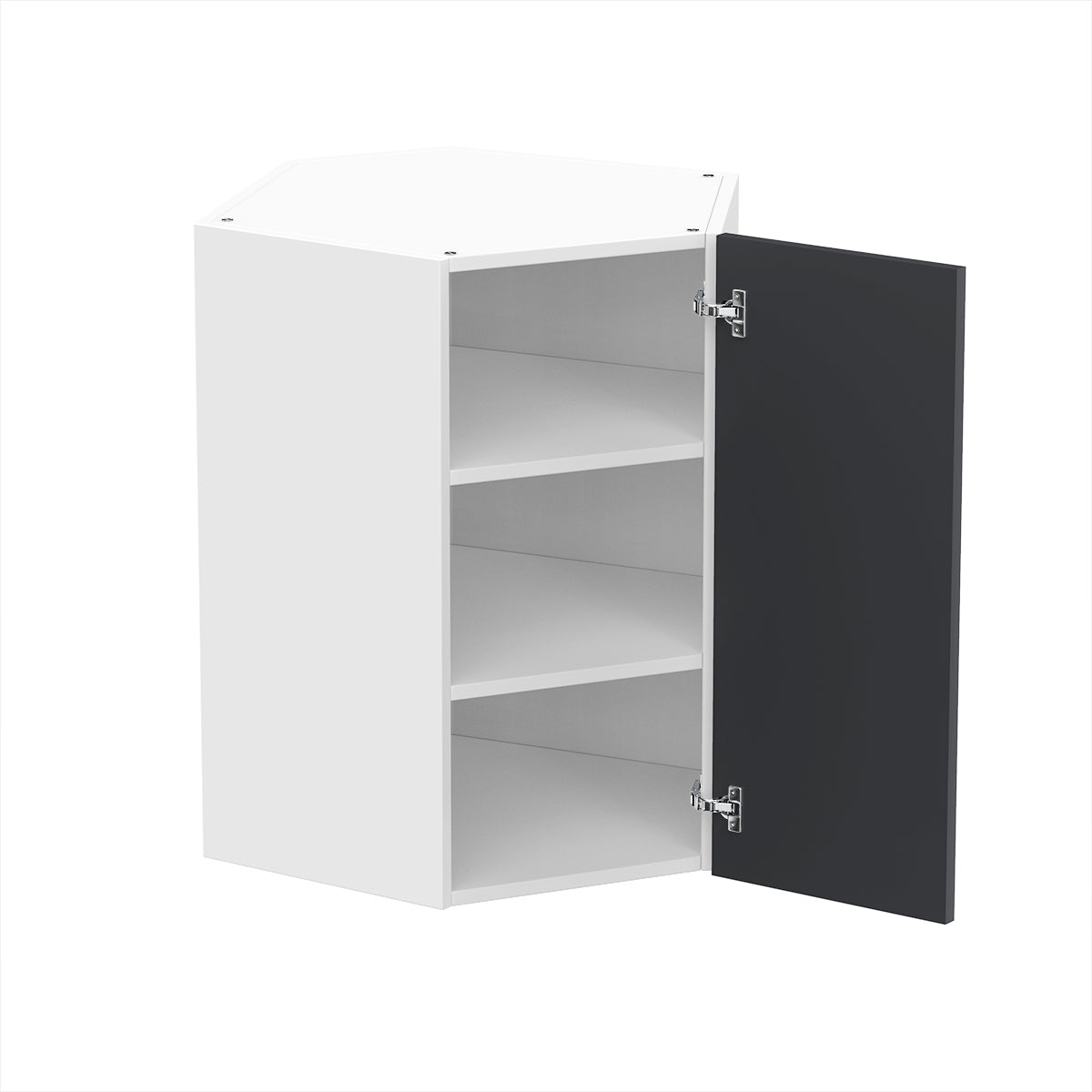 RTA - Grey Shaker - Diagonal Wall Cabinets | 24"W x 30"H x 12"D