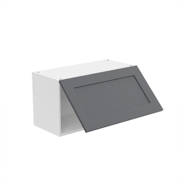 RTA - Grey Shaker - Horizontal Door Wall Cabinets | 24