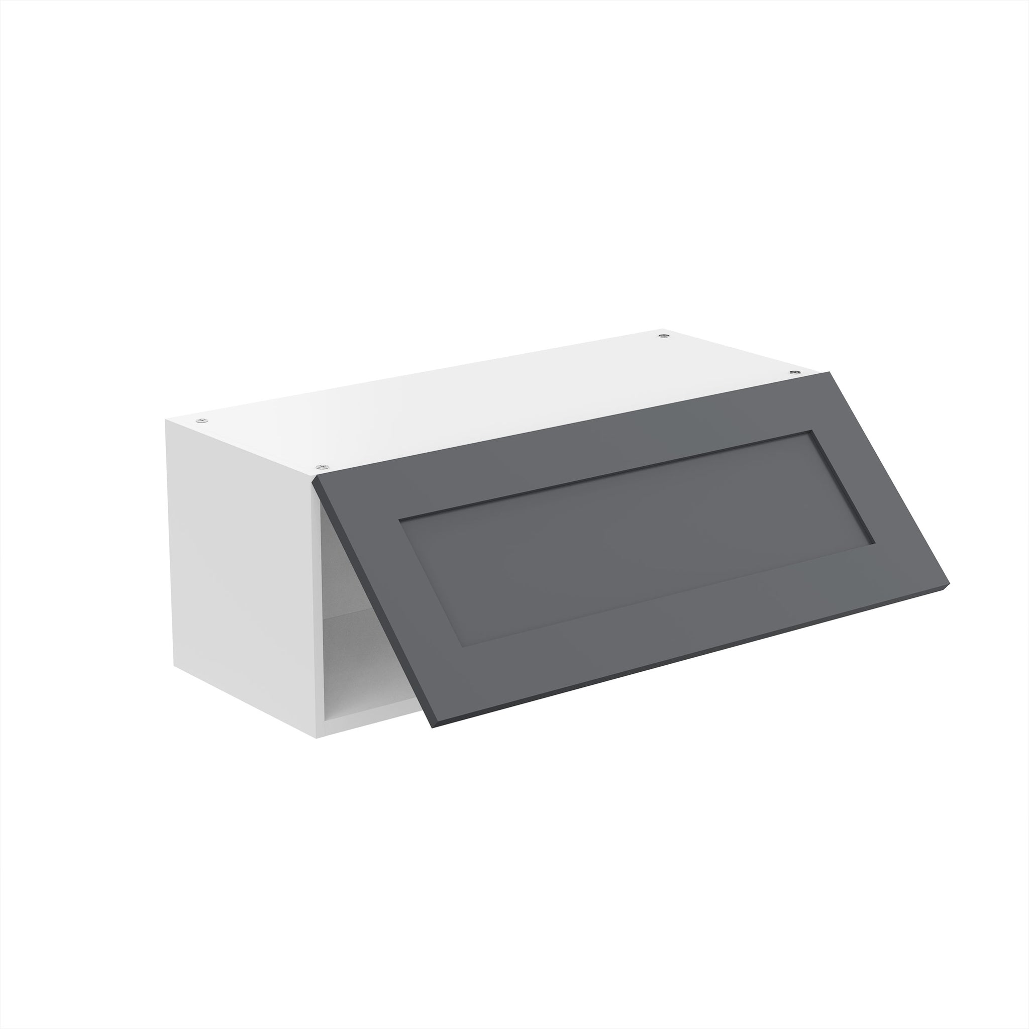 RTA - Grey Shaker - Horizontal Door Wall Cabinets | 30"W x 12"H x 12"D