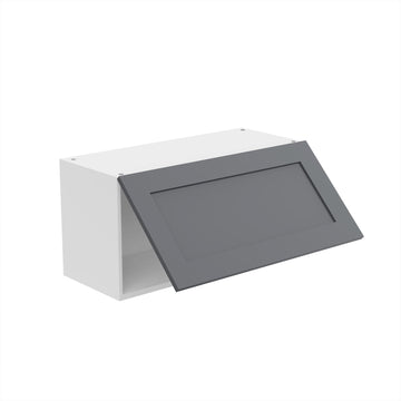 RTA - Grey Shaker - Horizontal Door Wall Cabinets | 30