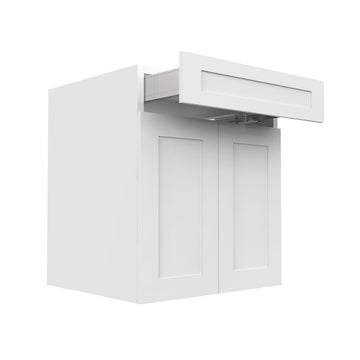 RTA - White Shaker - Double Door Base Cabinets | 27"W x 30"H x 23.8"D