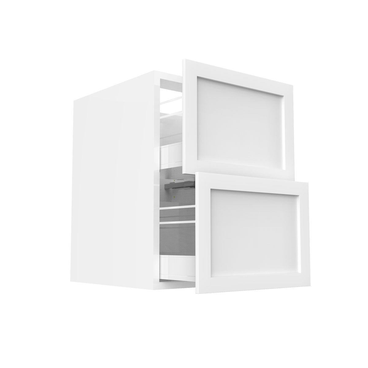 RTA - White Shaker - Two Drawer Base Cabinets | 21"W x 30"H x 23.8"D
