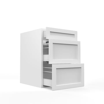 RTA - White Shaker - Three Drawer Base Cabinets | 21