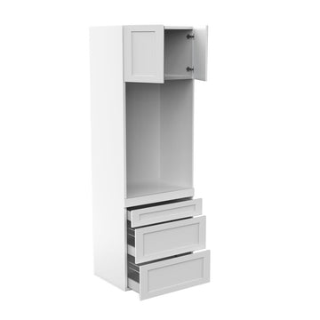 RTA - White Shaker - Single Oven Tall Cabinets | 30"W x 90"H x 24"D
