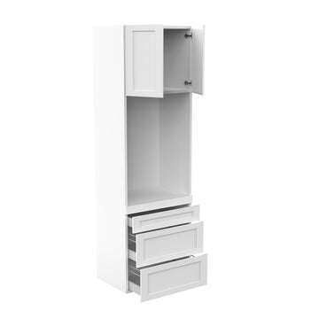 RTA - White Shaker - Single Oven Tall Cabinets | 30"W x 96"H x 23.8"D