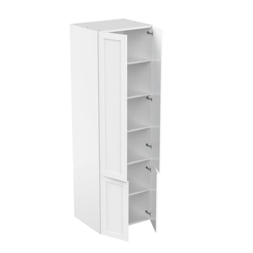 RTA - White Shaker - Double Door Tall Cabinets | 30"W x 96"H x 24"D