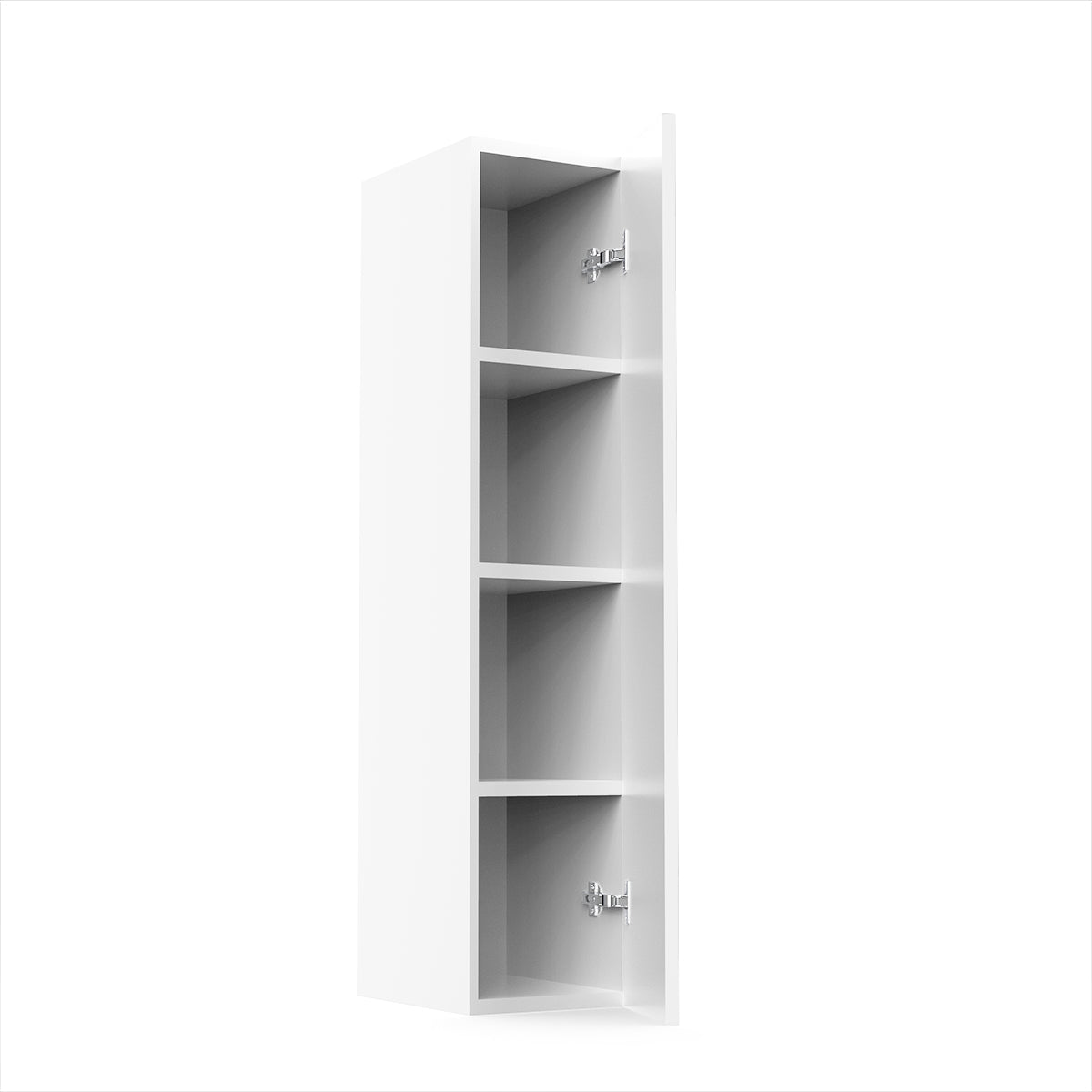 RTA - White Shaker - Single Door Wall Cabinets | 9"W x 42"H x 12"D